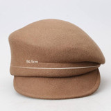 Autumn Winter Wool Beret Breathable Duck Tongue Cap, Size: Adjustable(Black)