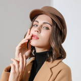 Autumn Winter Wool Beret Breathable Duck Tongue Cap, Size: Adjustable(Camel)