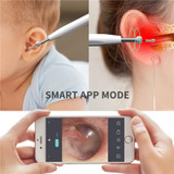 W2 WiFi Smart Visual Ear Pick Cleaning Kit Ear Wax Removal Tool with LED Light(Black)