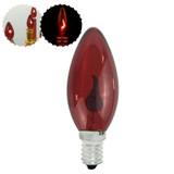 Retro Flame Light Bulb LED Energy-saving Light Source Candle Decorative Light Bulb, Color temperature: E14 Red Flame Pointed
