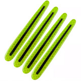 8pcs/set Car Door Handle Rearview Mirror Safety Warning Protective Reflective Sticker, Color: Fluorescent Green