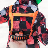 Outdoor Ski Training Chest Carrier Child Safety Fall Prevention Traction Lanyard(Orange)