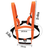 Outdoor Ski Training Chest Carrier Child Safety Fall Prevention Traction Lanyard(Black)