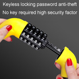 57 x 1.72cm Bicycle And Electrical Vehicle 5-Digit Combination Lock Safety Anti-Theft Cycling Lock(Black And Yellow)