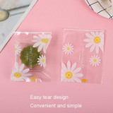 100pcs /Pack 9x11.5cm Daisy Pattern Cookie Packaging Bags Snack Machine Sealable Bags
