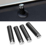 4pcs/set Carbon Fiber Door Interior Deadbolt Trim Cover