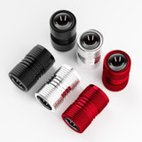 4pcs /Set Smile Metal Tire Valve Caps Automobile Modification Universal Valve Core Cover(Red)