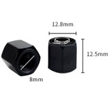 4pcs /Set Skeleton Metal Tire Valve Caps Automobile Modification Universal Valve Core Cover(Black)