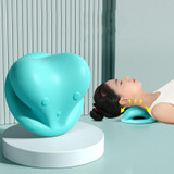 Neck And Shoulder Stretcher Relaxer Cervical Spine Chiropractic Traction Pillow(Green)