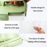 2.5L Pet Food Storage Bucket 4 Snap Dog Food Moisture Proof Sealed Storage Tank(Matcha Green)
