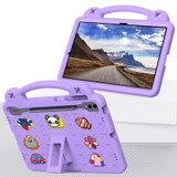 For Samsung Galaxy Tab S7+ / T970/T975/T976 Handle Kickstand Children EVA Shockproof Tablet Case(Light Purple)