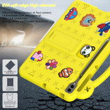 For Samsung Galaxy Tab S8+ 12.4 X800/X806 Handle Kickstand Children EVA Shockproof Tablet Case(Yellow)