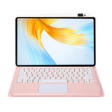 For Lenovo Xiaoxin Pad Pro 12.7 inch AM24-A TPU Ultra-thin Detachable Bluetooth Keyboard Tablet Leather Case with Touchpad(Pink)