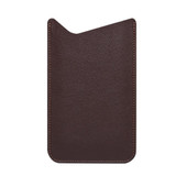 For 4.8-6.1 inch Simple Open Clutch Bag Universal Nappa Pattern Leather Phone Case(Coffee)