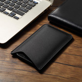 For 6.7-6.9 inch Simple Open Clutch Bag Universal Nappa Pattern Leather Phone Case(Black)