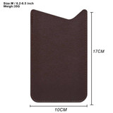 For 6.2-6.5 inch Simple Open Clutch Bag Universal Nappa Pattern Leather Phone Case(Coffee)