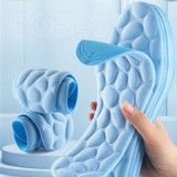 1pair 4D Massage Insole Imitation Pebbles Full Palm Sports Insole, Size: 35(Blue)