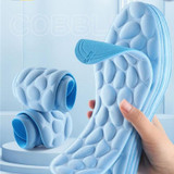 1pair 4D Massage Insole Imitation Pebbles Full Palm Sports Insole, Size: 37(Blue)