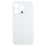For iPhone 15 Pro Easy Replacement Big Camera Hole Glass Back Battery Cover(White)