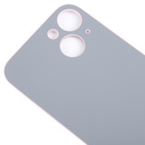 For iPhone 15 Easy Replacement Big Camera Hole Glass Back Battery Cover(Pink)