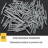 100pcs+1 Tool Skirting Non-Punch Markless Nails Single Headed Bi-Directional Crook Nails Bagged