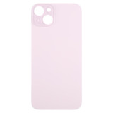 For iPhone 15 Plus Easy Replacement Big Camera Hole Glass Back Battery Cover(Pink)