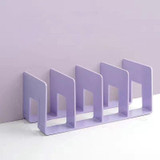 Acrylic Desktop Bookend Book Storage Rack Office Stationery Bookshelf, Style: Thicken Purple 