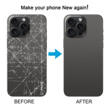 For iPhone 15 Pro Easy Replacement Big Camera Hole Glass Back Battery Cover(Black)