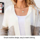Women Casual Mid-Length Hooded Knit Cardigan Jacket, Size: XL(Orange Red)