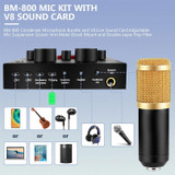 BM800+V8 Sound Card Set Audio Condenser Mic Studio Singing Microphone
