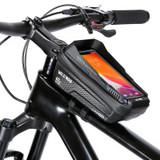 WILD MAN XT2S 1L EVA Hard Shell Mountain Bike Front Beam Bag Cycling Waterproof Phone Bag(Black)