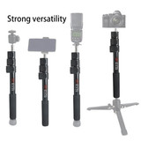 BEXIN P-264L Portable Outdoor Photography Camera Aluminum Alloy Hand-held Lamp Stand Monopod (Black)