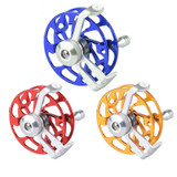 Ice Fishing Raft Reel Fly Reel Without Base All Metal Hollow Fishing Tackle, Spec: 50mm Blue