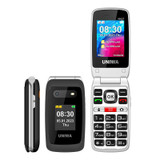 UNIWA V202T 4G Flip Style Phone, 2.4 inch Unisoc T107 Cat.1, SOS, FM, Dual SIM Cards, 21 Keys(Blue)