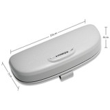 Car Multifunctional Glasses Case Car Visor Card Storage Sunglasses Holder(Gray)