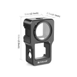 PULUZ CNC Aluminum Alloy Cage for DJI Action 2(Black)