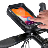 WILD MAN FK1 0.5L Mountain Bike Waterproof Phone Touch Screen Handlebar Bag Bike Holder Bag(Black)