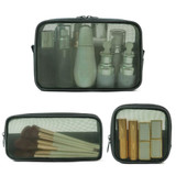 Travel Waterproof Toiletry Bag Portable Transparent Handheld Cosmetic Bag, Style: Medium Olive Green
