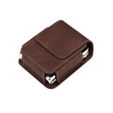 Skin Feel Leather Texture Waist Hanging Phone Case(Coffee)