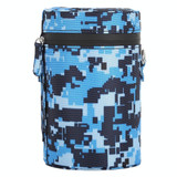 Camouflage Color Large Lens Case Zippered Cloth Pouch Box for DSLR Camera Lens, Size: 16x10x10cm (Blue)