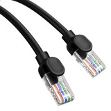 Baseus PCWL-A101 High Speed CAT5 Gigabit Ethernet Round Cable, Length:1m(Black)