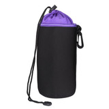 SLR Camera Lens Bag Micro Single Lens Bag Lens Inner Bile Bag Waterproof Protective Case Plus Velvet Thickening, Diameter: 10cm, Height: 18cm(Purple)