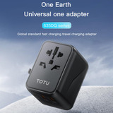 TOTU 635DQ PD 20W Universal Travel Fast Charger Power Adapter(Black)