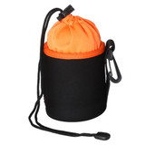 SLR Camera Lens Bag Micro Single Lens Bag Lens Inner Bile Bag Waterproof Protective Case Plus Velvet Thickening, Diameter: 8.5cm, Height: 10cm(Orange)