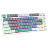ONIKUMA G52 82 Keys RGB Lighting Wired Mechanical Keyboard, Type:Brown Switch(White)