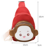 Children Chest Bag Cute Cartoon Monkey Crossbody Shoulder Bag Coin Backpacks(Yellow)