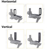 Universal Camera L Shape Bracket Quick Release Plate for Camera RSC2 / RS3 Stabilizers, Spec: L-450 Black