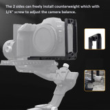 Universal Camera L Shape Bracket Quick Release Plate for Camera RSC2 / RS3 Stabilizers, Spec: L-450 Black