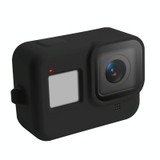 Silicone Protective Case Cover with Wrist Strap for GoPro HERO8 Black(Black)