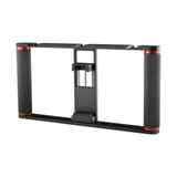 YELANGU PC05 YLG0909B Vlogging Live Broadcast Smartphone Metal Cage Video Rig Filmmaking Recording Handle Stabilizer Bracket for iPhone, Galaxy, Huawei, Xiaomi, HTC, LG, Google, and Other Smartphones(Black)